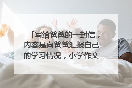 写给爸爸的一封信，内容是向爸爸汇报自己的学习情况，小学作文，400字以上