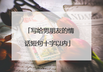 写给男朋友的情话短句十字以内