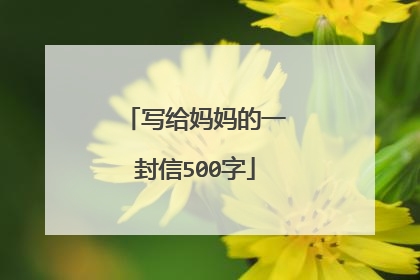 写给妈妈的一封信500字