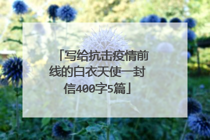 写给抗击疫情前线的白衣天使一封信400字5篇