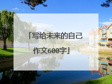 写给未来的自己作文600字