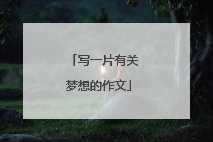 写一片有关梦想的作文