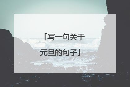 写一句关于元旦的句子