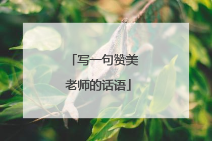 写一句赞美老师的话语