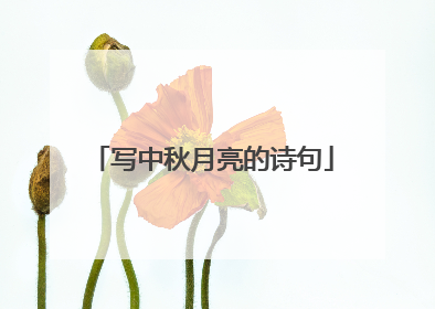 写中秋月亮的诗句