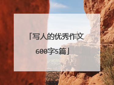 写人的优秀作文600字5篇