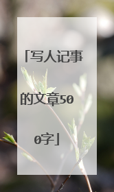 写人记事的文章500字