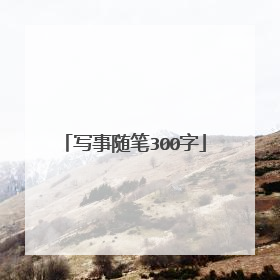写事随笔300字