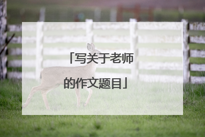 写关于老师的作文题目
