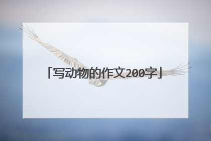 写动物的作文200字