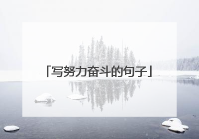 写努力奋斗的句子