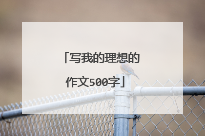 写我的理想的作文500字