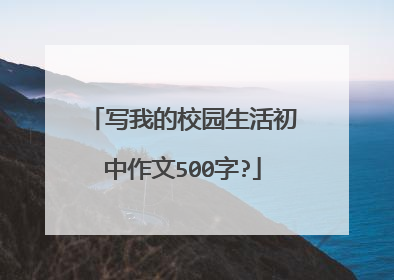写我的校园生活初中作文500字?