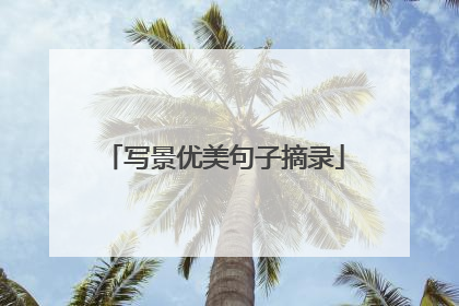 写景优美句子摘录