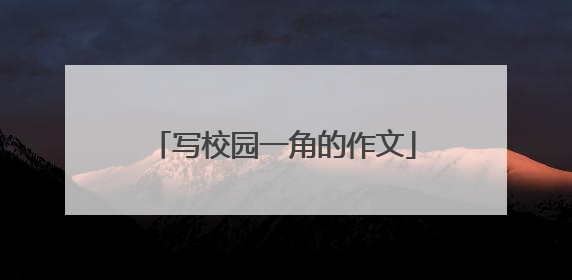 写校园一角的作文
