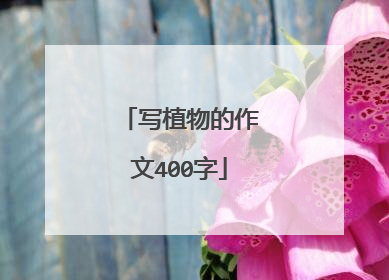 写植物的作文400字
