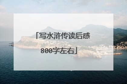 写水浒传读后感800字左右