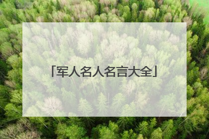 军人名人名言大全