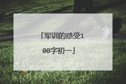 军训的感受100字初一