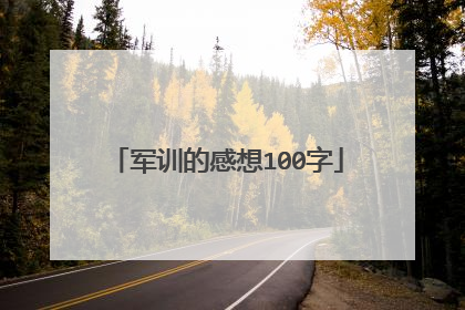 军训的感想100字