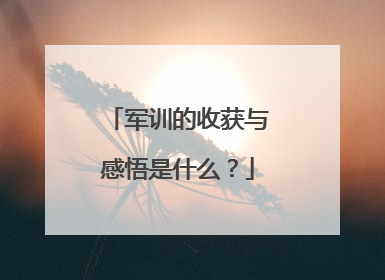 军训的收获与感悟是什么？
