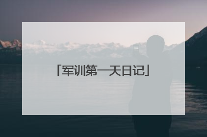 军训第一天日记