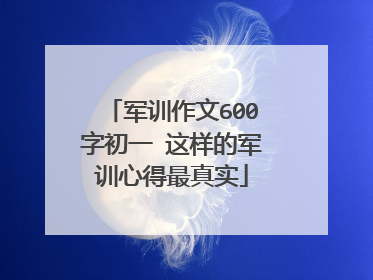 军训作文600字初一 这样的军训心得最真实