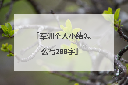 军训个人小结怎么写200字