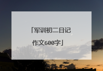 军训初二日记作文600字