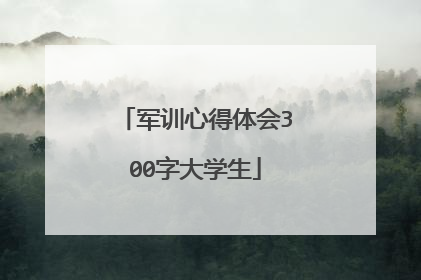 军训心得体会300字大学生