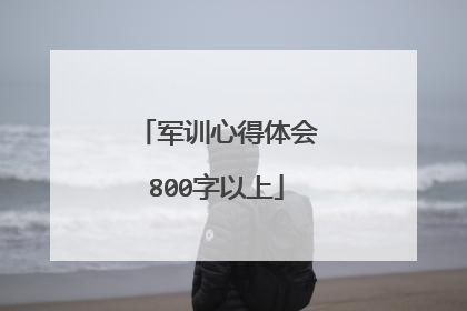 军训心得体会800字以上