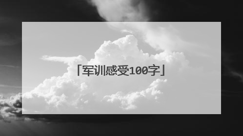 军训感受100字