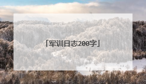 军训日志200字