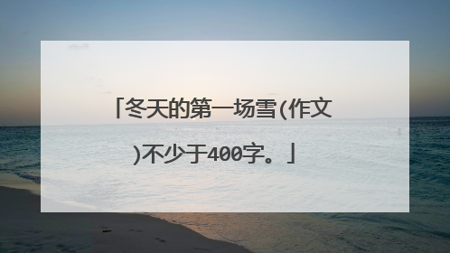 冬天的第一场雪(作文)不少于400字。
