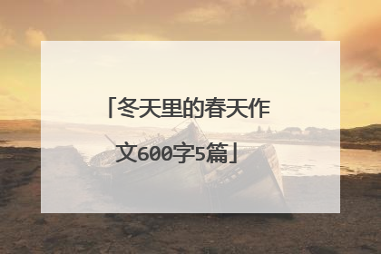 冬天里的春天作文600字5篇