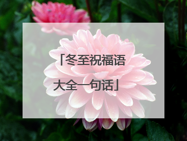 冬至祝福语大全一句话
