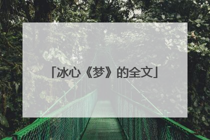 冰心《梦》的全文