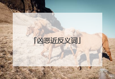 凶恶近反义词