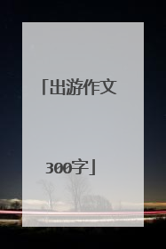 出游作文300字