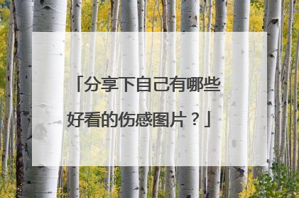 分享下自己有哪些好看的伤感图片?