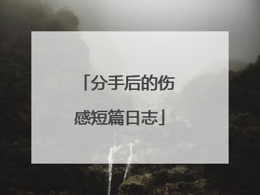 分手后的伤感短篇日志