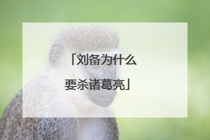 刘备为什么要杀诸葛亮