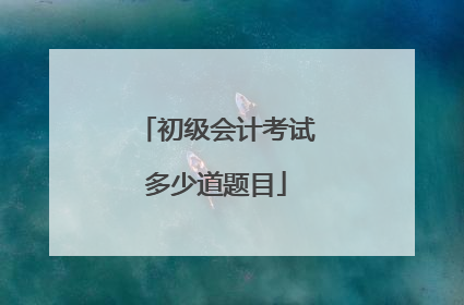 初级会计考试多少道题目