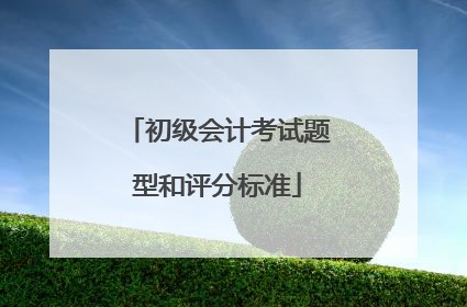 初级会计考试题型和评分标准