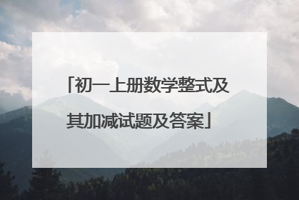 初一上册数学整式及其加减试题及答案