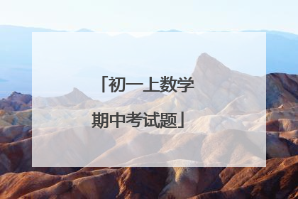初一上数学期中考试题