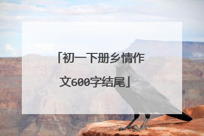 初一下册乡情作文600字结尾