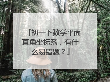 初一下数学平面直角坐标系，有什么易错题？