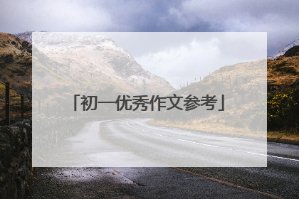 初一优秀作文参考
