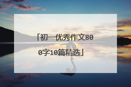 初一优秀作文800字10篇精选